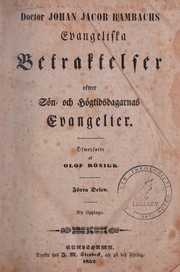 Cover of: Evangeliska betraktelser of̈wer Sön- och Högtidsdagarnas evangelier
