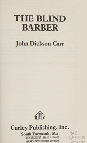 Cover of: The blind barber