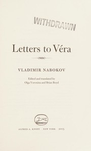 Cover of: Letters to Véra