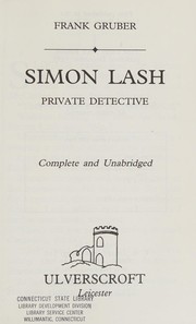 Cover of: Simon Lash: Private Detective (Ulverscroft Large Print Series)