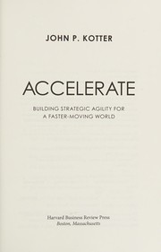 Cover of: Accelerate by John P. Kotter