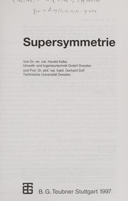 Supersymmetrie by Harald Kalka, Gerhard Soff