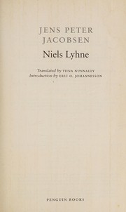 Cover of: Niels Lyhne by Jens Peter Jacobsen