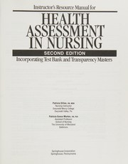 Cover of: Instructor's resource manual for Health assessment in nursing, incorporating test bank and transparency masters