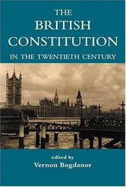 Cover of: The British constitution in the twentieth century