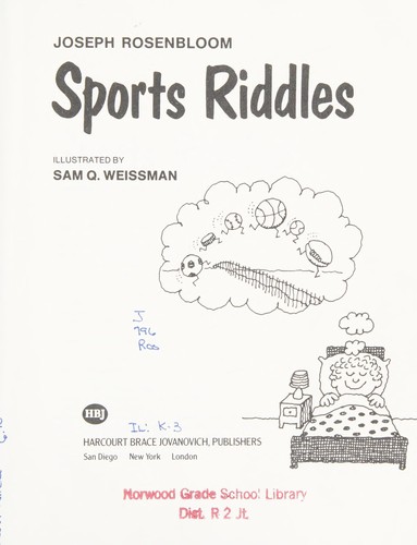 Sports riddles by Joseph Rosenbloom