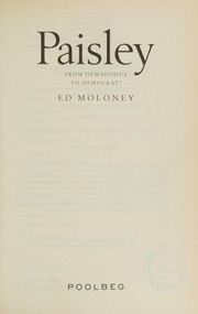 Cover of: Paisley by Ed Moloney