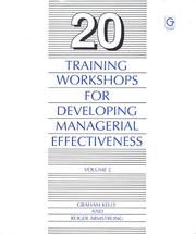 Cover of: 20 training workshops for developing managerial effectiveness