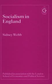Cover of: Socialism in England by Sidney Webb