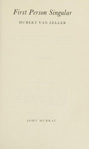 Cover of: First person singular. by Hubert Van Zeller