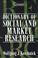 Cover of: Dictionary of social and market research