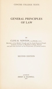 Cover of: General principles of law