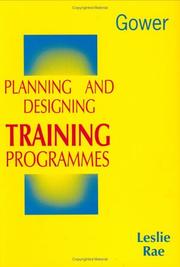 Cover of: Planning and designing training programmes