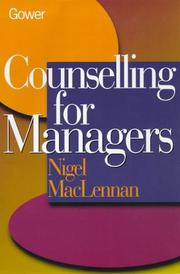 Cover of: Counseling for Managers by Nigel MacLennan