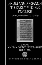 Cover of: From Anglo-Saxon to Early Middle English: Studies Presented to E. G. Stanley