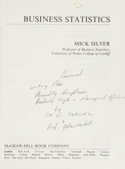 Cover of: Business statistics by M. S. Silver