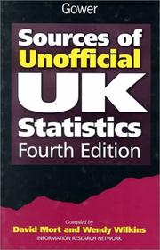 Cover of: Sources of Unofficial Uk Statistics
