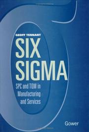 Cover of: Six Sigma  by Geoff Tennant