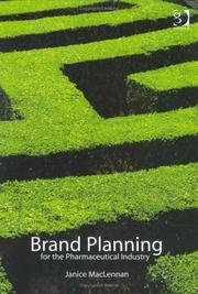 Cover of: Brand Planning for the Pharmaceutical Industry