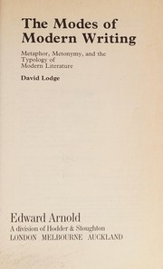 Cover of: The modes of modern writing by David Lodge