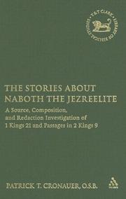 Cover of: The stories about Naboth the Jezreelite by Patrick T. Cronauer