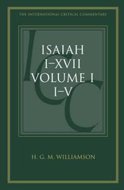 Cover of: A Critical and Exegetical Commentary on Isaiah 1-27: Isaiah 1-5 (International Critical Commentary)