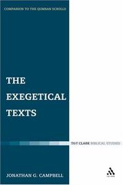 Cover of: The Exegetical Texts (Companion to the Qumran Scrolls)