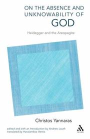Cover of: On the Absence and Unknowability of God: Heidegger and the Areopagite (T&T Clark Academic Paperbacks)