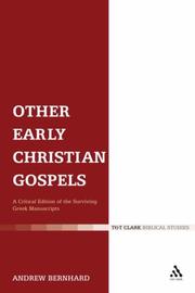 Cover of: Other Early Christian Gospels by Andrew E. Bernhard
