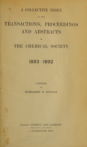 Cover of: Journal of the Chemical Society by Chemical Society (Great Britain)