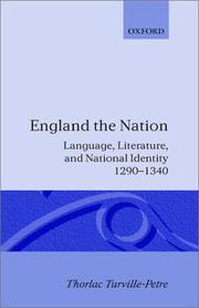 Cover of: England the nation: language, literature, and national identity, 1290-1340