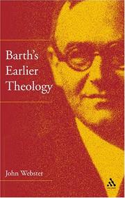 Cover of: Barth's earlier theology