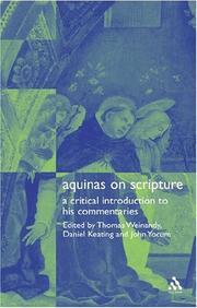 Cover of: Aquinas on scripture by Thomas G. Weinandy, Daniel A. Keating, John Yocum