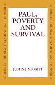 Cover of: Paul, Poverty & Survival (Studies of the New Testament & Its World Series) by Justin Meggitt, Justin Meggitt