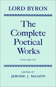 Cover of: The complete poetical works by Lord Byron