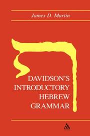 Cover of: Davidson's introductory Hebrew grammar by Martin, James D.