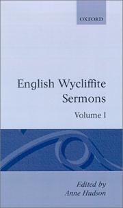 Cover of: English Wycliffite Sermons by Anne Hudson