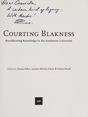 Cover of: Counting Blackness: Recalibrating Knowledge in the Sandstone University