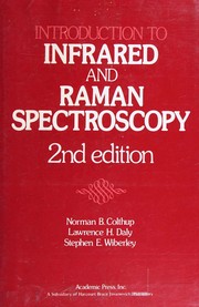 Cover of: Introduction to infrared and Raman spectroscopy by Norman B. Colthup