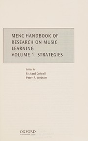 Cover of: MENC handbook of research in music learning by edited by Richard Colwell and Peter Webster.