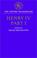 Cover of: Henry IV, Part I