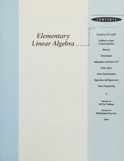 Cover of: Elementary linear algebra by Stewart Venit