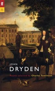 Cover of: John Dryden (Poet to Poet: An Essential Choice of Classic Verse) by John Dryden