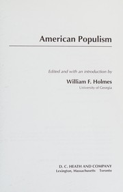 Cover of: American populism