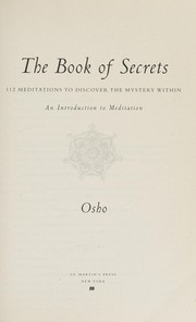Cover of: The book of secrets