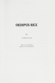 Cover of: Oedipus Rex