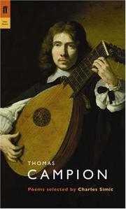 Cover of: Thomas Campion (Poet to Poet)