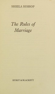 Cover of: The rules of marriage