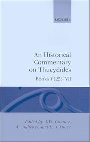 Cover of: An Historical Commentary on Thucydides Volume 4. Books V(25)-VII by Gomme, A. W.