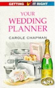 Cover of: Your Wedding Planner (Getting It Right)